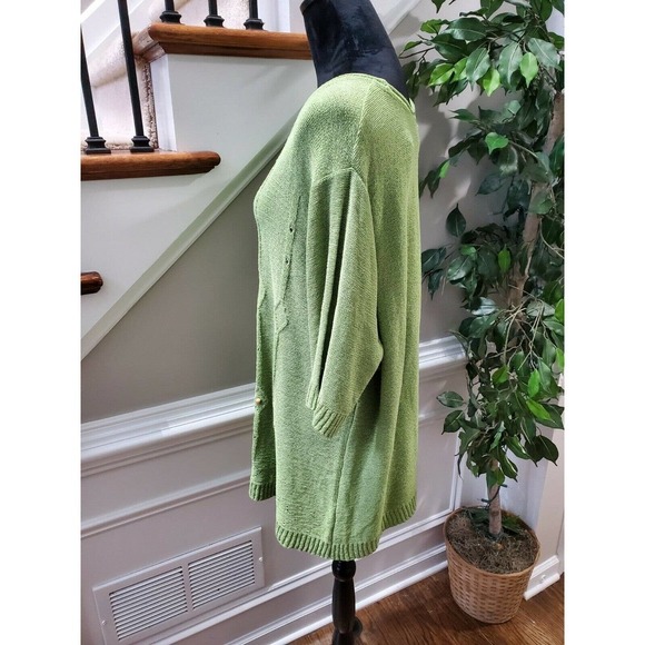 BFA Classics Women's Green Acrylic Round Neck Long Sleeve Knit Sweater Size 3X - Picture 5 of 10